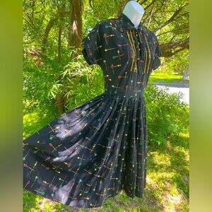 Vintage cute pattern cotton dress